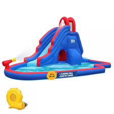 Inflatable Water Slide and Blow up Pool, Kids Water Park for Backyard