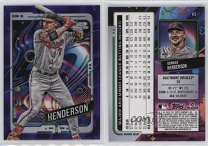 2024 Topps Cosmic Chrome Purple Nebula Refractor /150 Gunnar Henderson #83