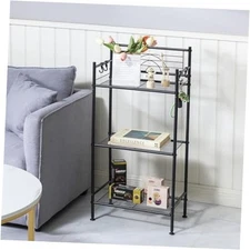  3-Tier Free Standing Wire Rack Durable Metal Shelving Storage Unit with 