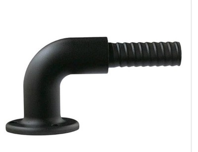 DeckoRail Hand Rail 90º Post Return Black Aluminum ADA w/Hardware