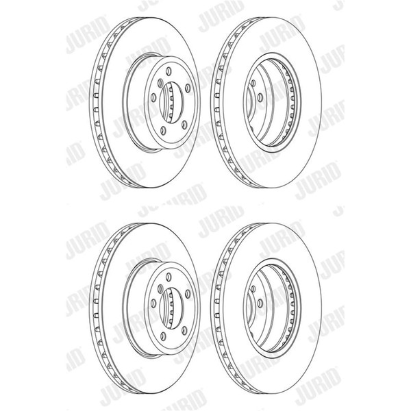 2X Jurid Bremsscheiben Vorne 324Mm BelÜFtet Passend FÜR Alpina B10 BMW 5 6 |-image