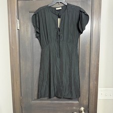 Universal Thread NWT Womens Black Flutter Sleeve Keyhole Tie Mini Dress Size M