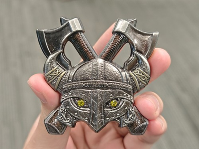 #ad #ad Ocala PD Patrol Viking Coin 2.5quot; Dual Plated with gemstones. *ERROR COIN* $16.99