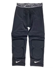 Nike Pro Black Compression Tights Leggings Knee Pads Men’s M *NEW*