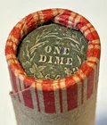 UNSEARCHED 💰LINCOLN CENT ROLL 💰BARBER DIME 90% + INDIAN END 🔥FREE SHIPPING