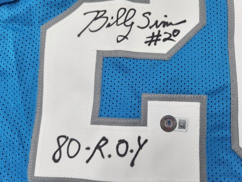 BILLY SIMS "80-R.O.Y." Autographed LIONS Jersey Auto signed Beckett - Picture 6 of 8