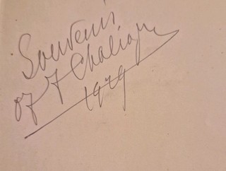 FEADOR CHALIAPIN. ORIGINAL AUTOGRAPH. OPERA SINGER
