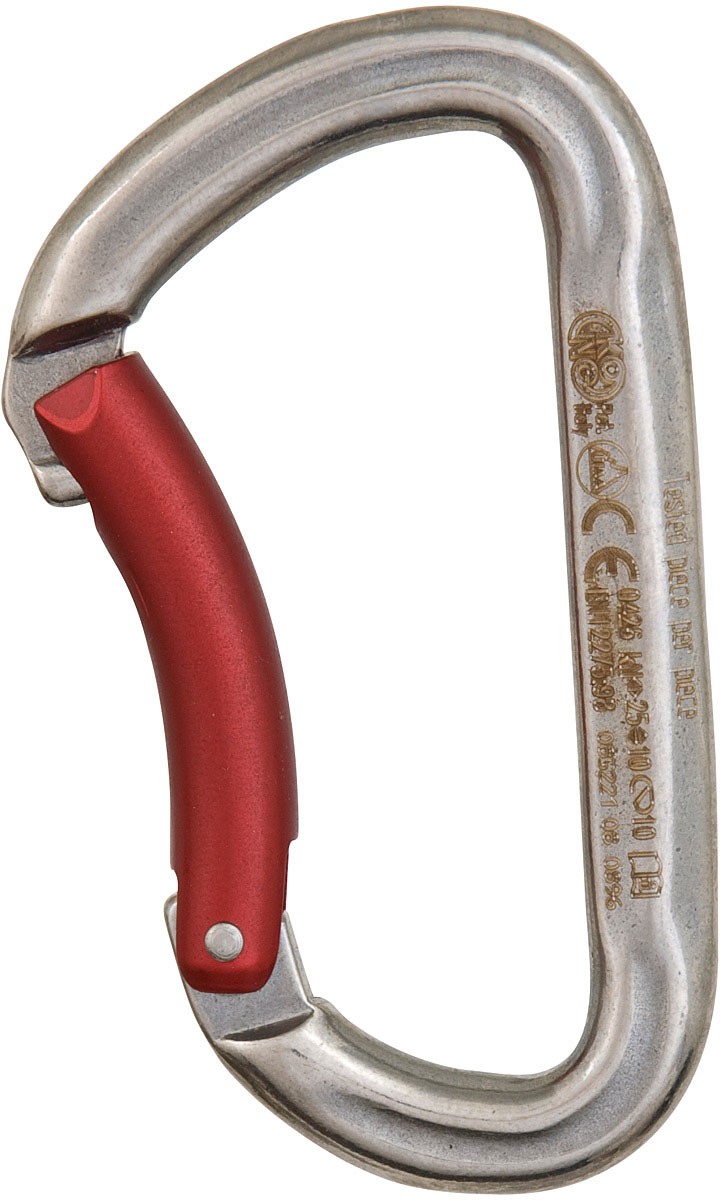 Kong Indoor Stainless Steel Bent Gate Carabiner - Durable Aluminum Climbing Gear 4990₽