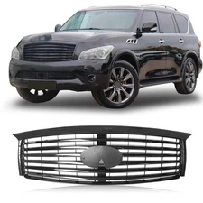 New Front Bumper Upper Grill Grille for 2011-2013 infiniti QX56 Black 623101LAOA