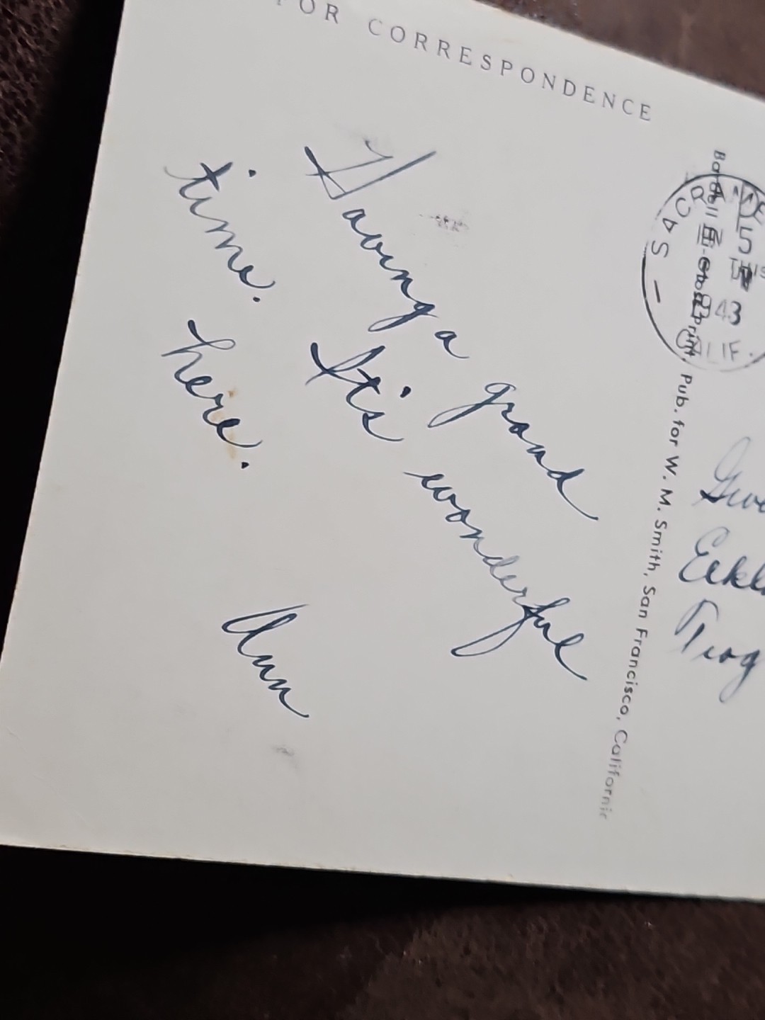  Interior View Of Sutters Fort, Sacramento California Black &White Postcard 1172