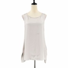 Eileen Fisher M Light Gray 100 Silk Layering Minimalist Simple Chic Tank Top