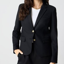 NWT J Crew Factory Original Schoolboy Blazer Black Size 8