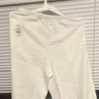 SLOON Women's White Linen Pants L Drawstring Elastic Waist Straight Leg — photo 3