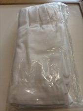 100 Organic Cotton Gloves - 5 Pairs of White Hand Moisturizer Gloves, M -