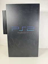 Sony PlayStation 2 PS2 Fat Black Console Only For Parts Or Repair Powers On Read