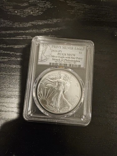 2024-P  Silver Eagle PCGS MS70 Star Privy Philadelphia Mint