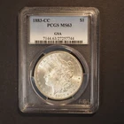 1883 *CC*  GSA MORGAN SILVER DOLLAR PCGS MS63  - FREE SHIPPING! G2025