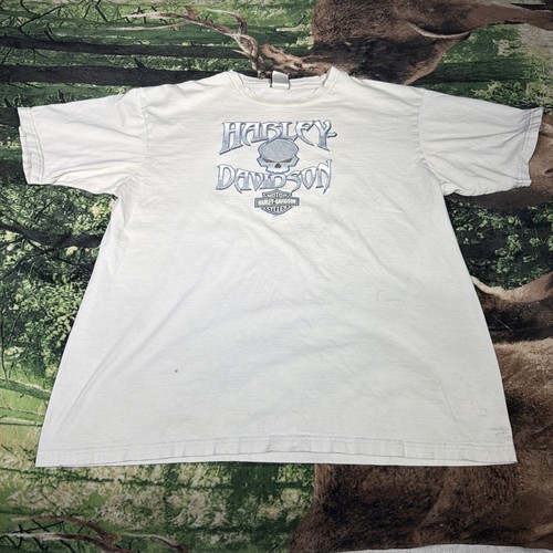 Harley-Davidson, Vintage 2007 Harley Davidson Shirt Off White Jail Mansfield OH 2XL USA Made READ