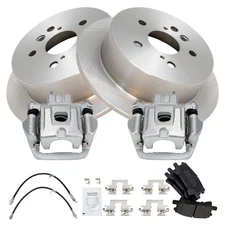 Rear Brake Pad & Rotor Kit Semi-Metallic For 06-07 Highlander 04-06 RX330 RX400h