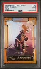2024 Panini Three Count WWE Cody Rhodes #7 Gold 03/10 PSA 9