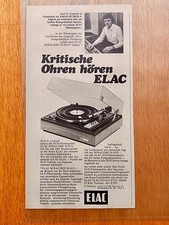 ELAC HiFi Kiel Kurt Lorbach EMI Electrola 1973 Vintage Ad Werbung Reklame V7