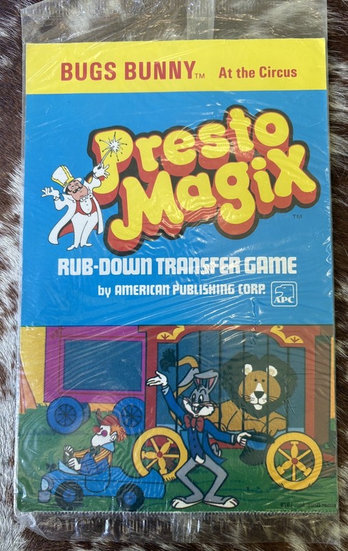 PrestoMagix Looney Tunes Bugs Bunny at the Circus  Rub-down Transfers 1980 