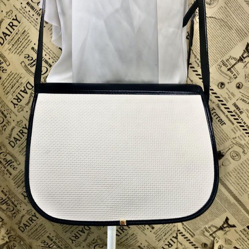 Used Yves Saint Laurent Shoulder Bag Pochette YSL White Authentic Japan - Picture 2 of 10