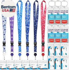 6 Pack Lanyards with Ship Card Holders, Retractable Badge Reels with Waterproof