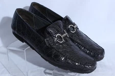 Mauri Deep Blue Genuine Leather Alligator Men's Horsebit  - Size 13 M