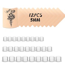 312Pcs Tattoo Practice Kit 12Pcs 5.9x7.8 Inch Fake Skin And 300 Ink Cups Supp...