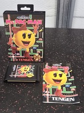 Sega Genesis Ms.Pac-Man 1982 Tengen Complete W/ Box & Manual CIB TESTED 