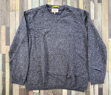 Camel Active Jumper Men's XL Knitted Long Sleeve Pullover V-Neck Grey Logo Wool