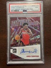 Amen Thompson RC Auto PSA 92023 Donruss Optic Fast Break Signature Auto PINK /25