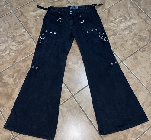 Tripp Black Star Studded Gothic Raver Skater Pant Lockup Grunge Punk Rock Sz 11