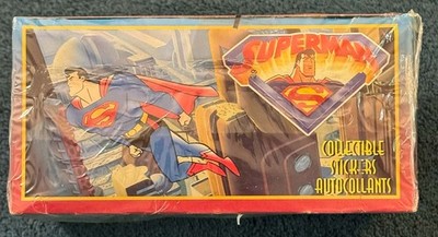 Full Box (100 pks) 1996 Skybox/Panini Superman Collectible Stickers w/New Album