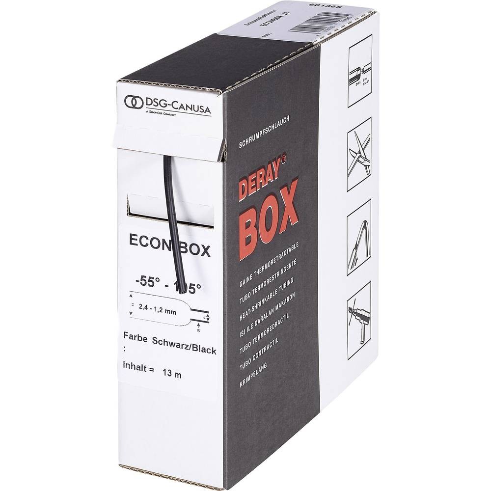 Gaine thermorétractable 2:1 isolante DSG Canusa DERAY-Box marron pour câble