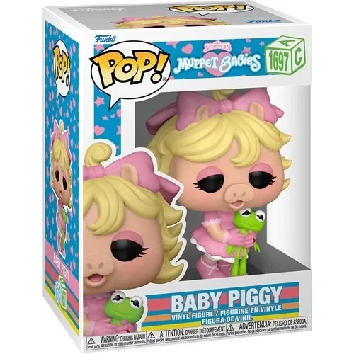 Funko POP! Muppet Babies Baby Miss Piggy w/ Kermit Figure 1697 + Protector