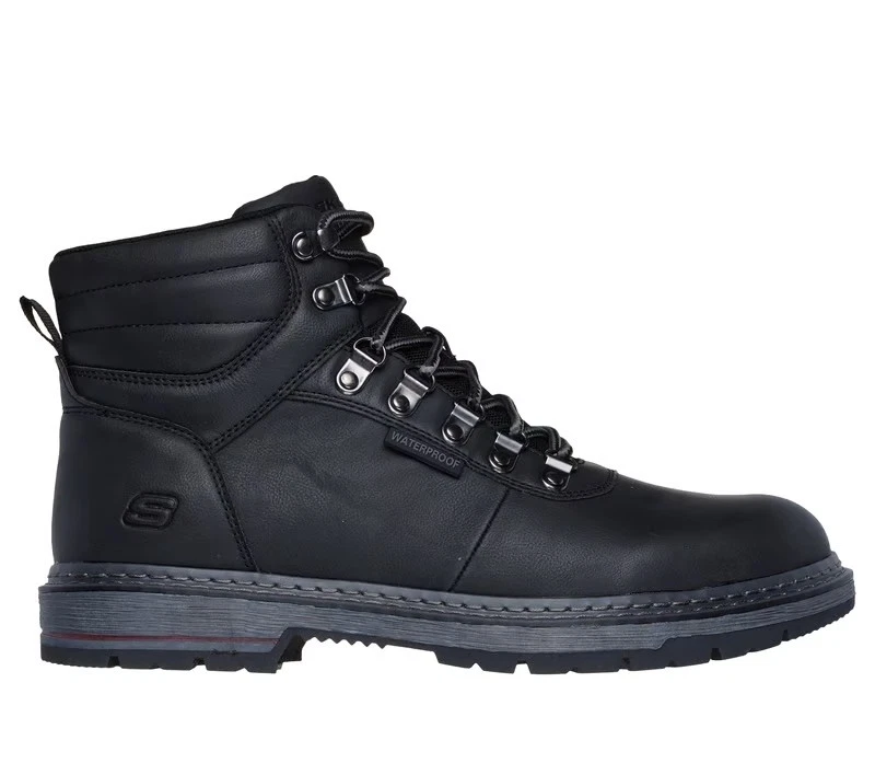 Skechers Boots Men’s 11 Black Waterproof Leather Work Slip Resistant Relaxed Fit Goodyear Engineered By Skechers Men main image 3
