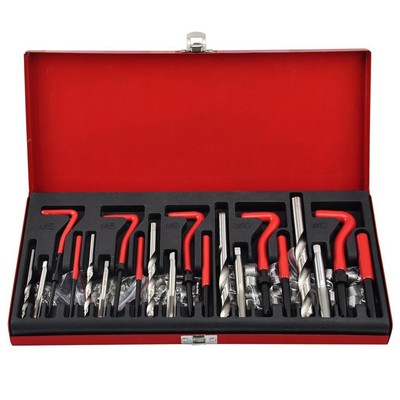 131Pc Thread Repair Kit HSS Drill Helicoil Heli Coil Tap Insert Case ...
