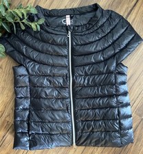$218 Cotes Of London Black Down Vest Cap Sleeve Medium Women’s Puffer