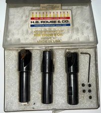 H.B. ROUSE & CO. INDEXABLE END MILL SET H134-32 H134-90 H134-45 3-PIECE SET