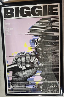 Biggie Smalls ''I Got A Story To Tell'' Promo Poster 11 X 17 Framed