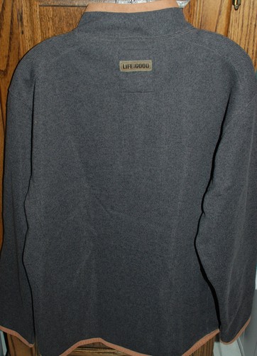 Small NWT $72 Men's Life Is Good Brown Half Zip LS Microfleece Sweater Pullover - Picture 4 of 4