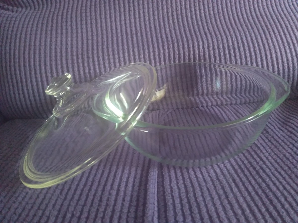 Vintage PYREX 022 Clear Glass, 1 Qt Casserole with 622-CR Lid