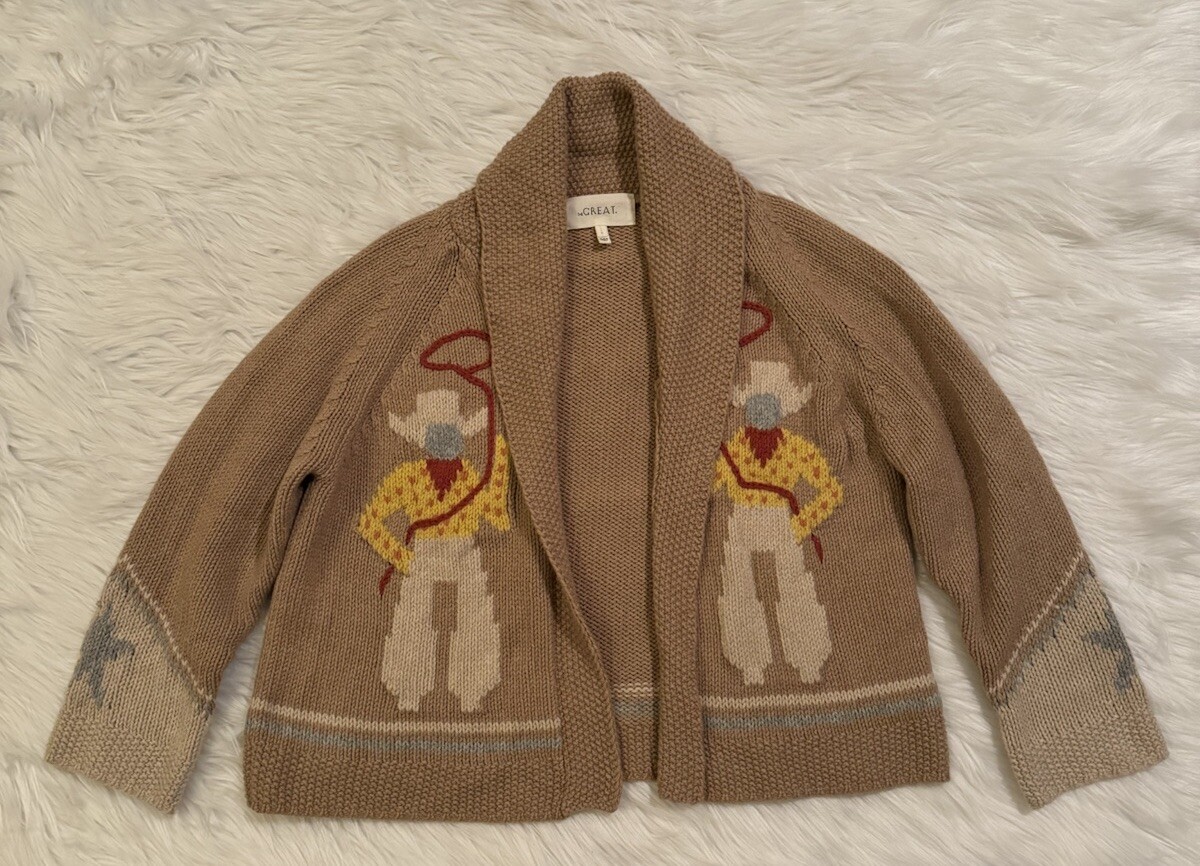 The Great. The Cowboy Lodge Cardigan Sweater Knit Alpaca  display picture 1