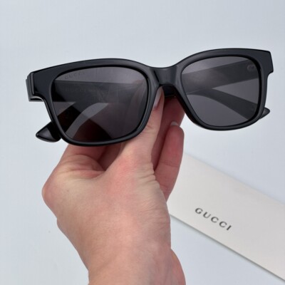 BRAND NEW Gucci GG1716S 001 Black Grey Square Unisex Sunglasses Gucci | Accessories | New Guccigg716s 01 Black Grey Square  main image 2