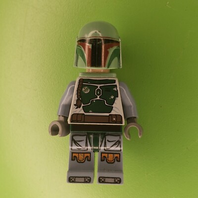LEGO Star Wars Boba Fett Minifigure ''Head Beard Stubble'' (sw0396) 9496 Incomplet