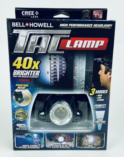 Lampe frontale tactique haute performance Bell + Howell TacLamp qualité militaire noire - Photo 1/6