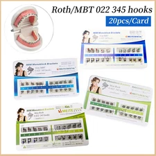 Dental Orthodontic Metal Brackets Braces MIM Monoblock Mini Roth/MBT 345 Hooks