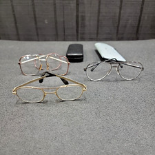  3 VTG Aviator Eyeglasses Frames 70s Square Oversized Retro Costume Airco AO